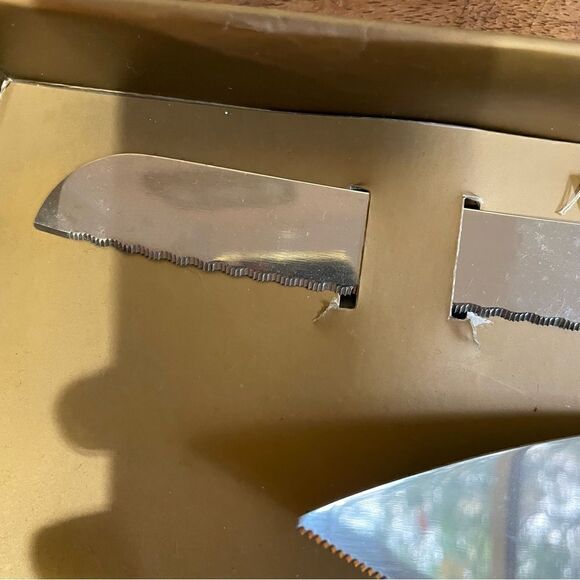 Set of Wedding Cake Knife and Server / Acrylic and Stainless Steel EUC - Picture 4 of 15